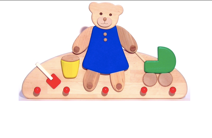 61110 Vešiak na oblečenie pre deti - Mama medvedík
