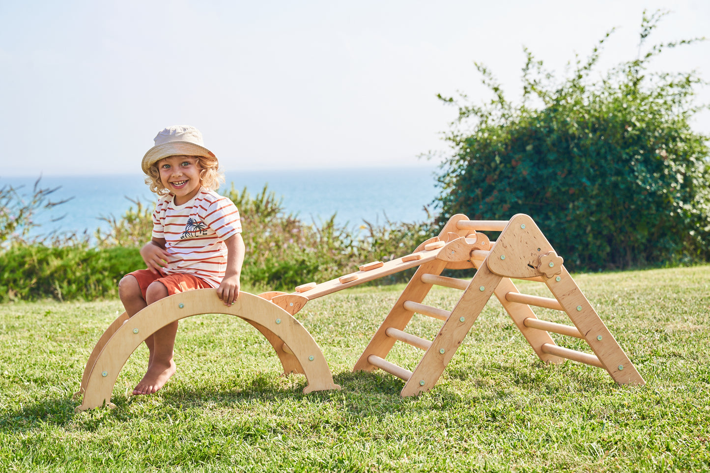 Montessori Play Gym for Kids Set (Arch+Ramp+Board)Bright Mini