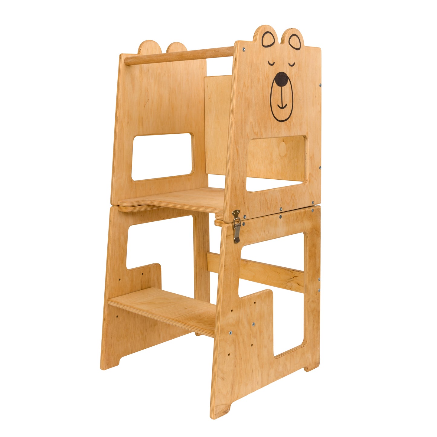 Učebnú vežu 2v1 Montessori je možné prerobiť na stôl a stoličku - Medveď