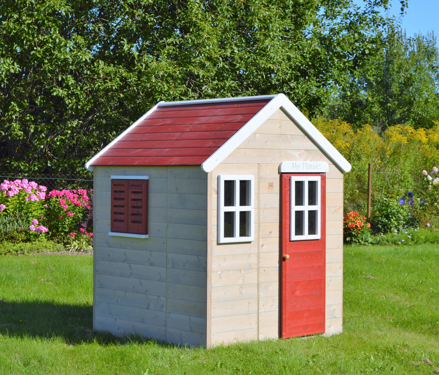 M18R Záhradný domček na hranie - červený - My Lodge