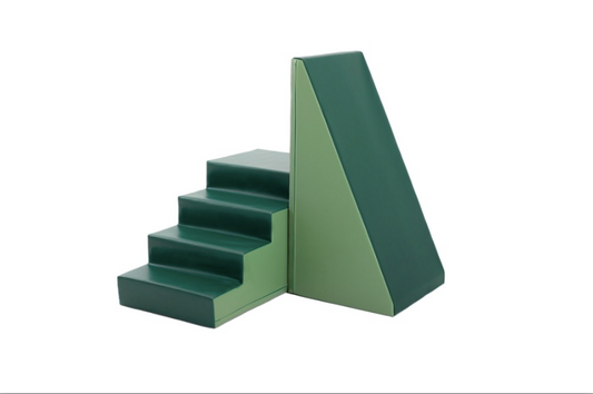IGLU soft stairs-slide set #01X_22 (2 pieces, medium green-dark green colors)