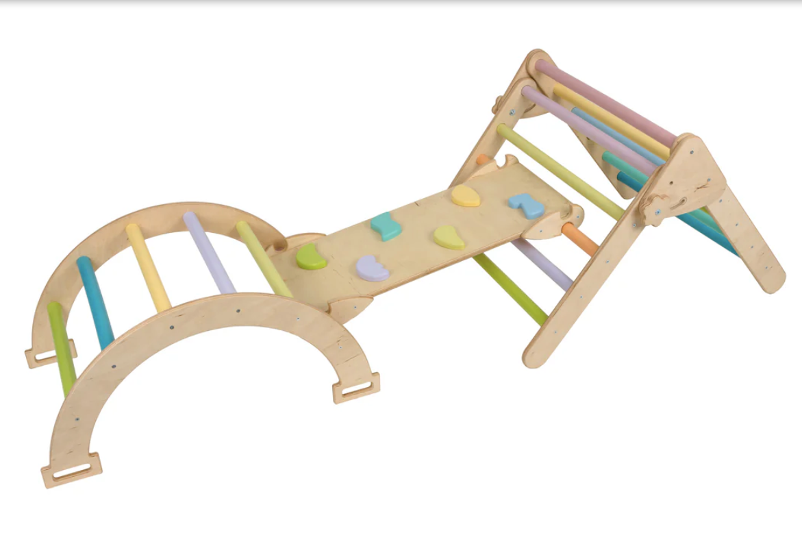 Montessori Play Gym for Kids Set (Arch+Ramp+Board)Bright Mini