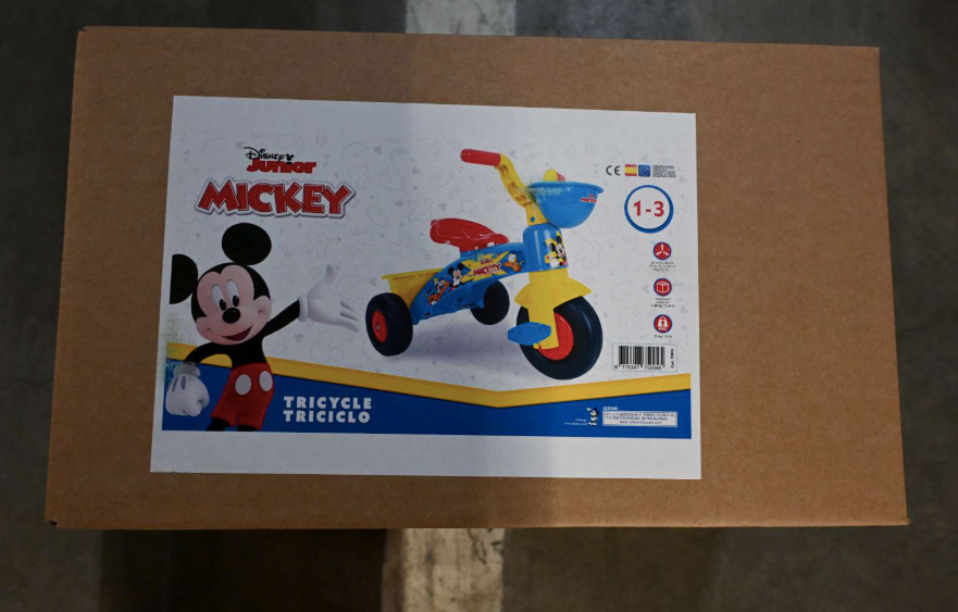 Tricikli Disney Mickey egér - Fiú - 1-3 éves korig