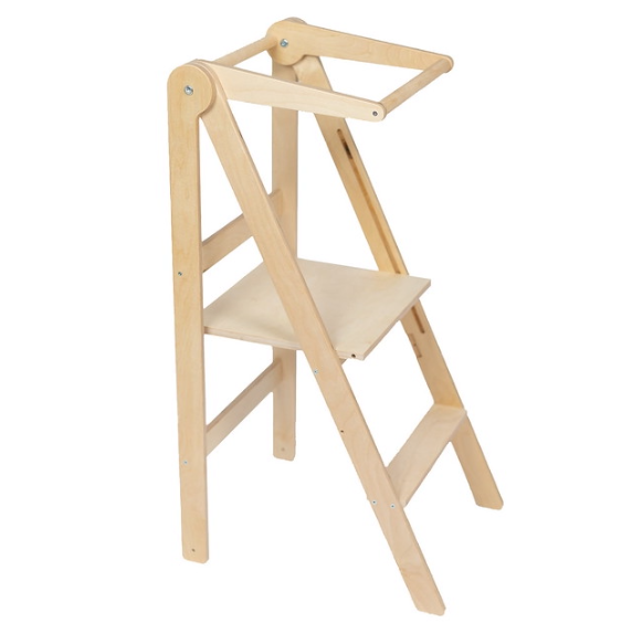 Foldable Learning Tower - wooden colour